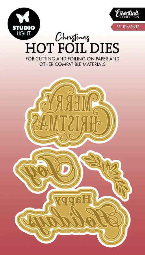 StudioLight Essentials Christmas Sentiments Hotfoil Platte