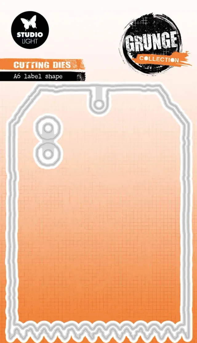 StudioLight Grunge A6 Label Stanzschablone