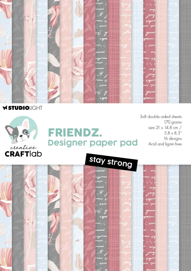 Creative Craftlab Essentials Stay Strong Papierblock Designpapier
