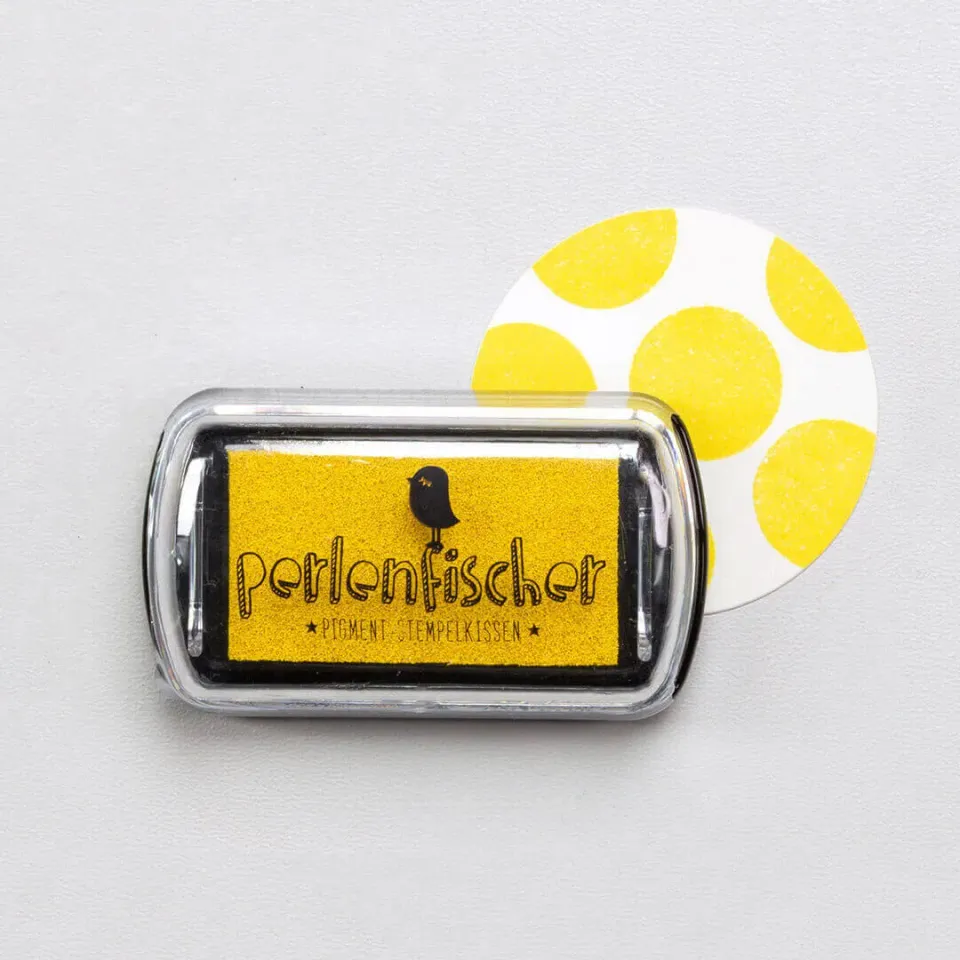 Perlenfischer Stempelkissen Banane Mini Pigment 4,5cm