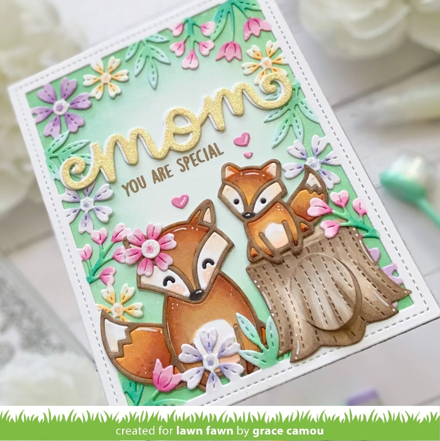 Lawn Fawn Spring Flowers Backdrop LF2818 Stanzschablone