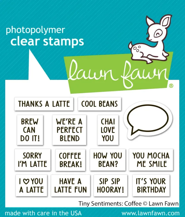 Lawn Fawn Tiny Sentiments Coffee Stempelset Kaffee