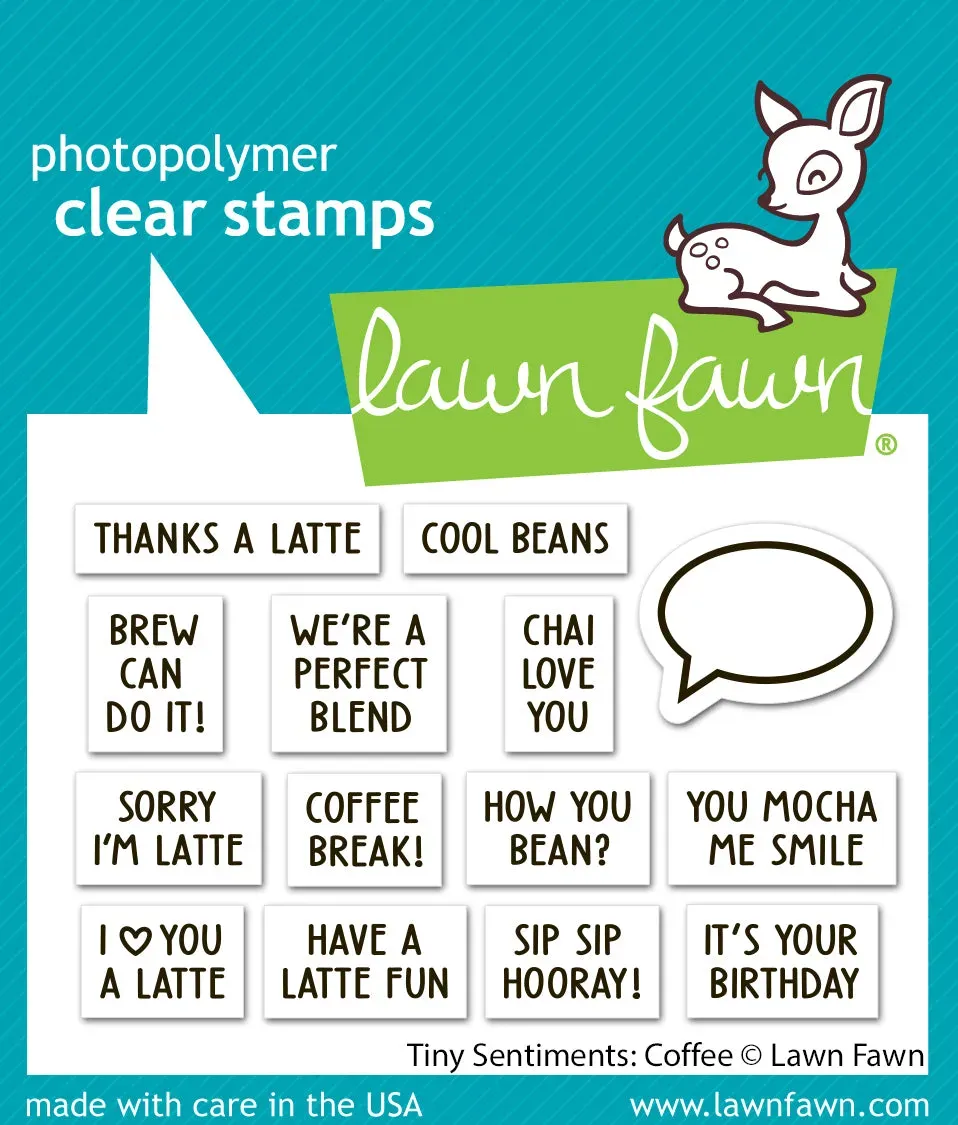 Lawn Fawn Tiny Sentiments Coffee Stempelset Kaffee