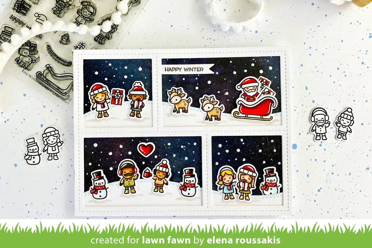 Lawn Fawn Tiny Winter Friends Stempelset Weihnachten Mini