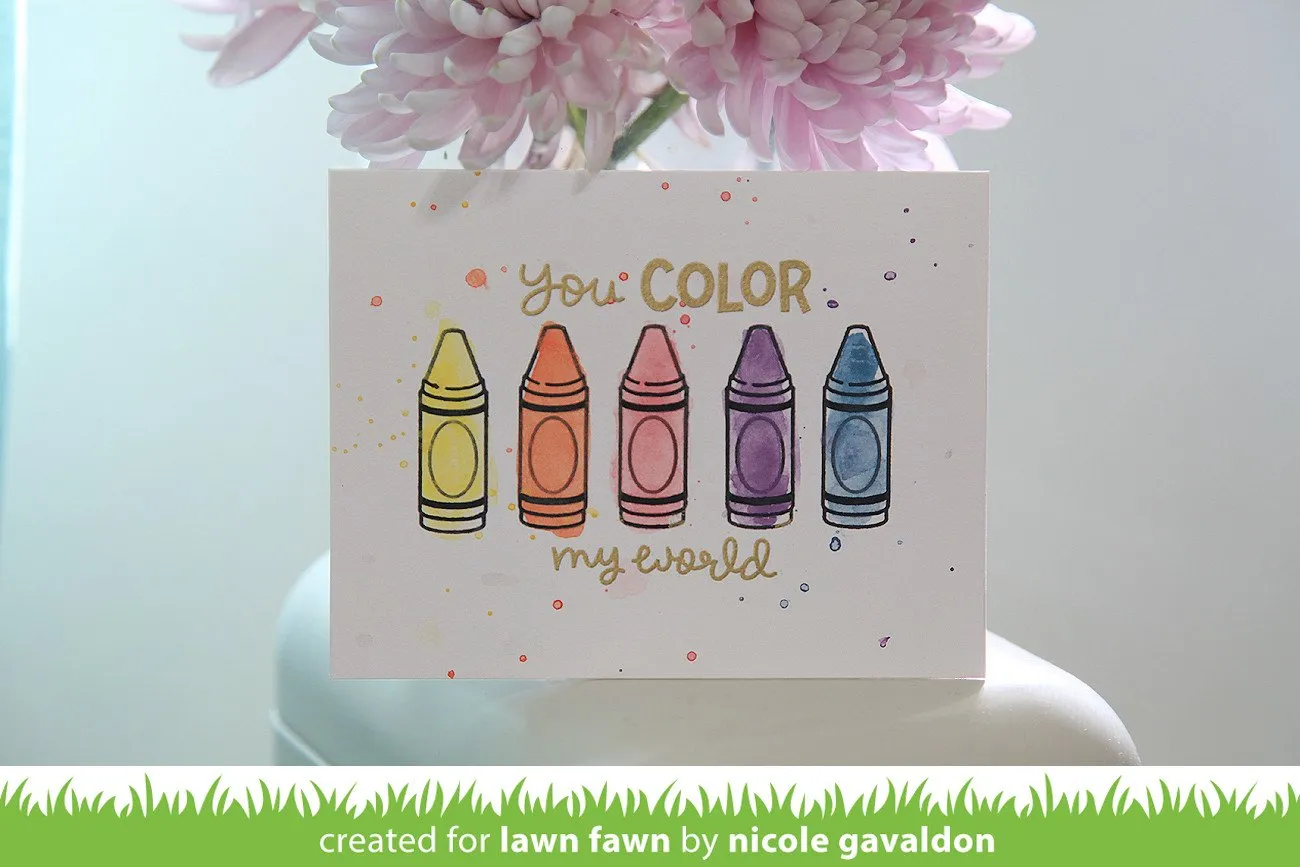 Lawn Fawn Color My World Clear Stamps Mini