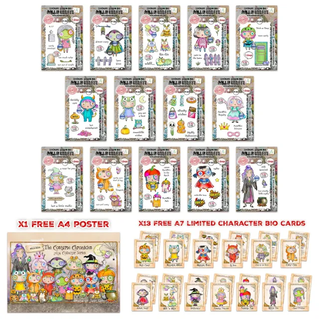 AALL and Create Janet Klein Costume Chronicles Stempel Bundle A7