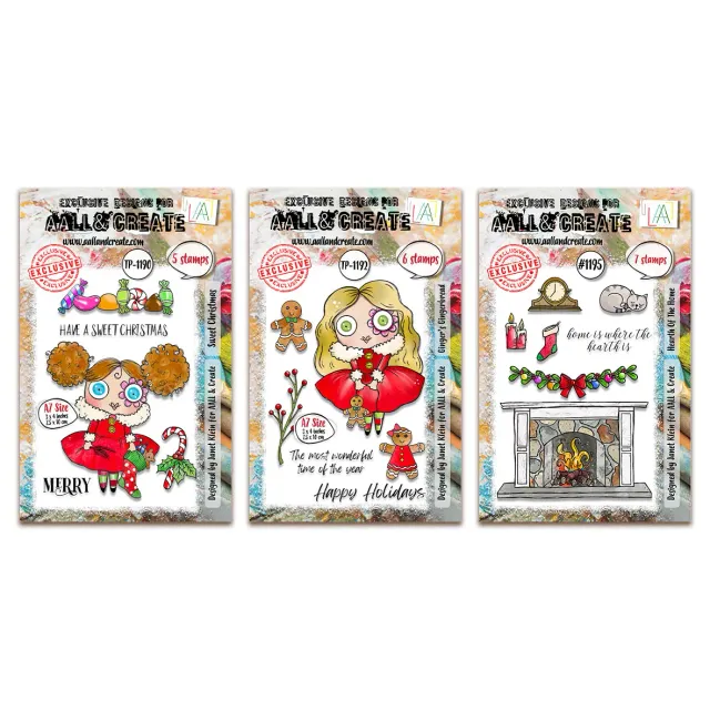 AALL and Create Janet Klein Ginger's Christmas Stempel Bundle A7