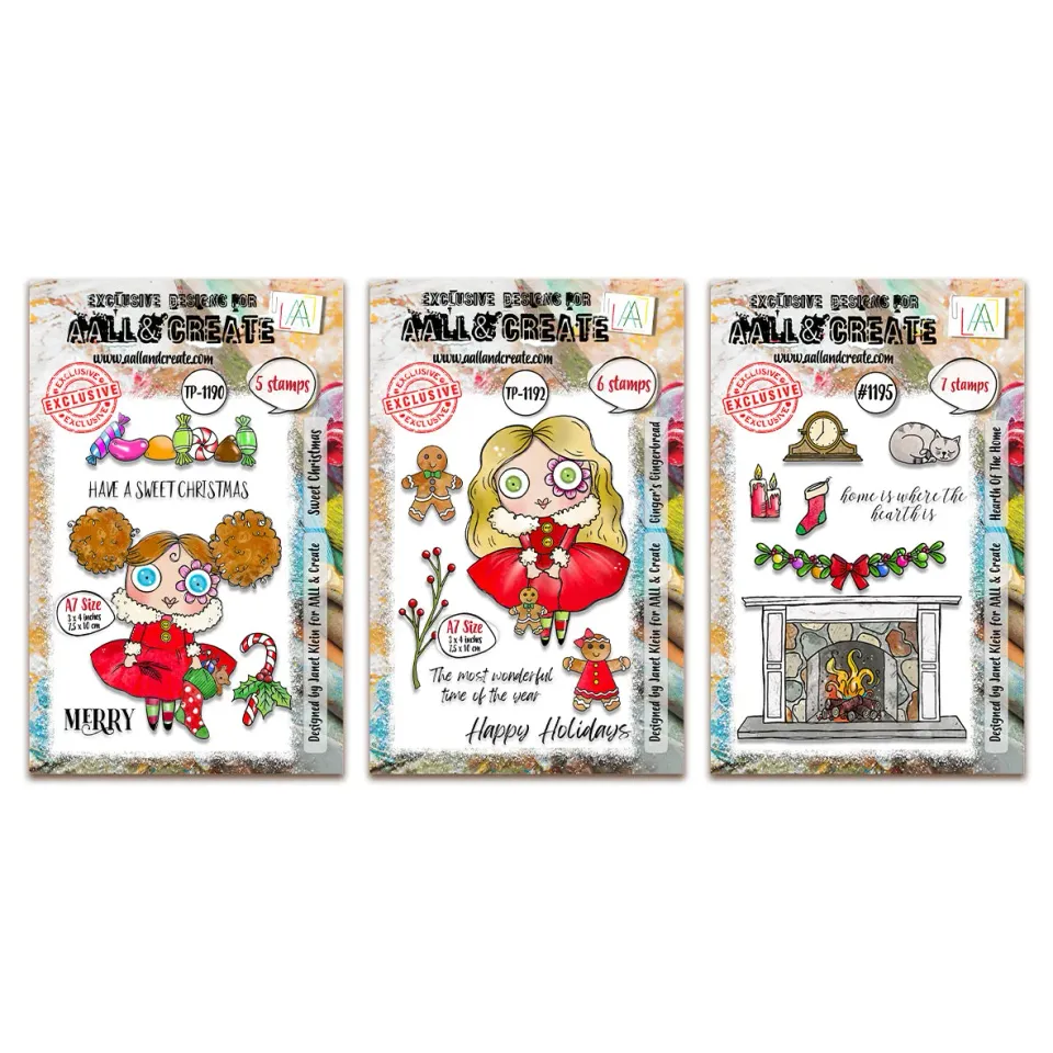 AALL and Create Janet Klein Ginger's Christmas Stempel Bundle A7