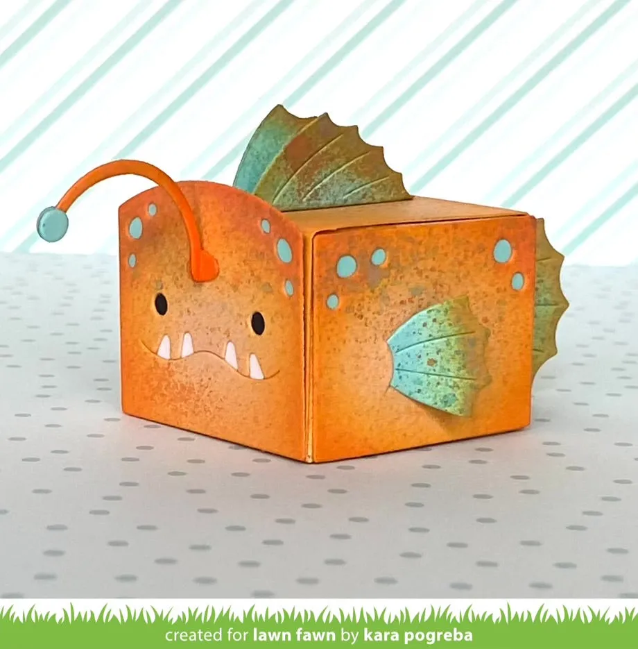 Lawn Fawn Tiny Gift Box Anglerfish Add-On Stanzschablonen Box