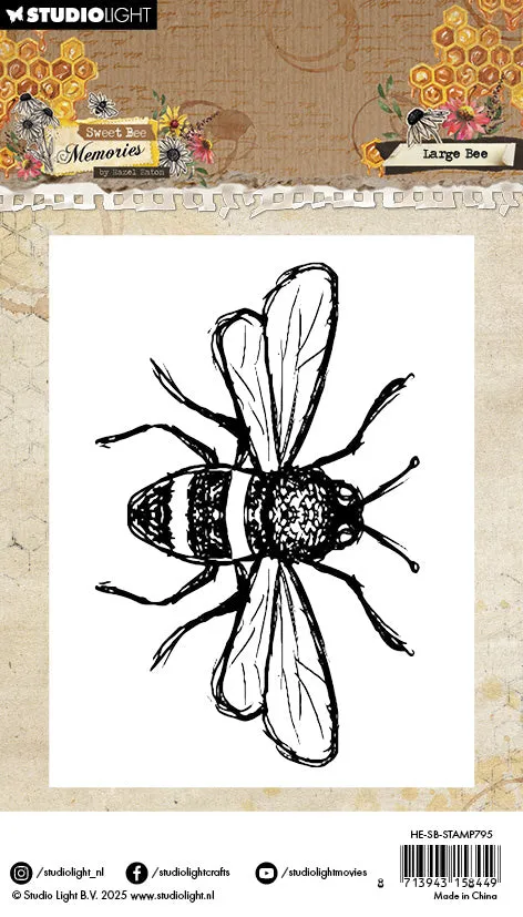StudioLight Hazel Eaton Sweet Bee Memories Stempel Large Bee