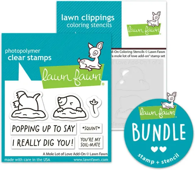 Lawn Fawn A Mole Lot of Love Add-On Bundle Stempel