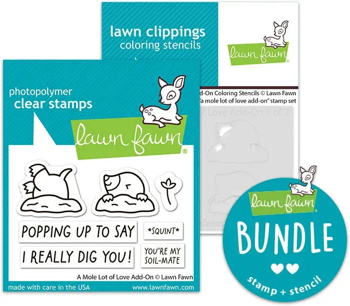 Lawn Fawn A Mole Lot of Love Add-On Bundle Stempel