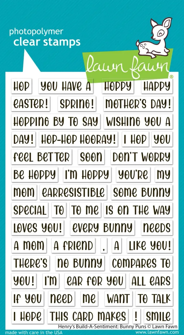 Lawn Fawn Henry's Bunny Puns Clear Stamps Spruchset EN