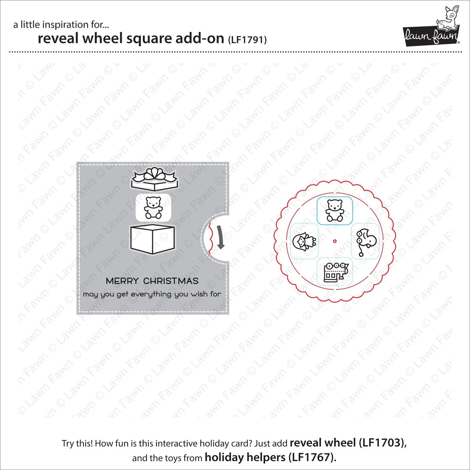 Lawn Fawn Reveal Wheel Square Add-on LF1791 Stanzen