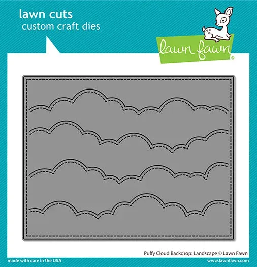 Lawn Fawn Lawn Cuts Puffy Cloud Backdrop Landscape Stanzschablone Himmel