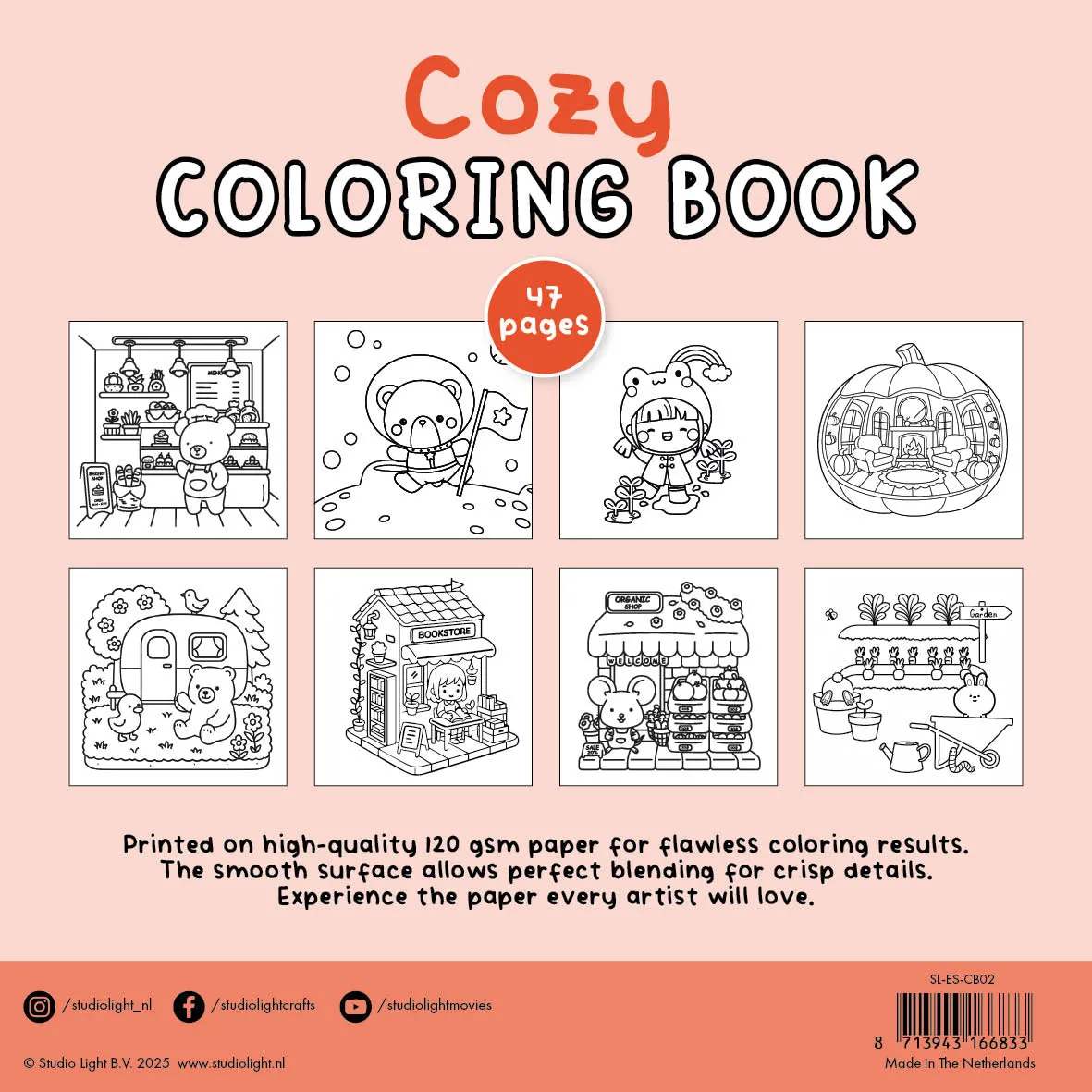 StudioLight Essentials Cozy 02 Malbuch 48 Seiten Gemütlich
