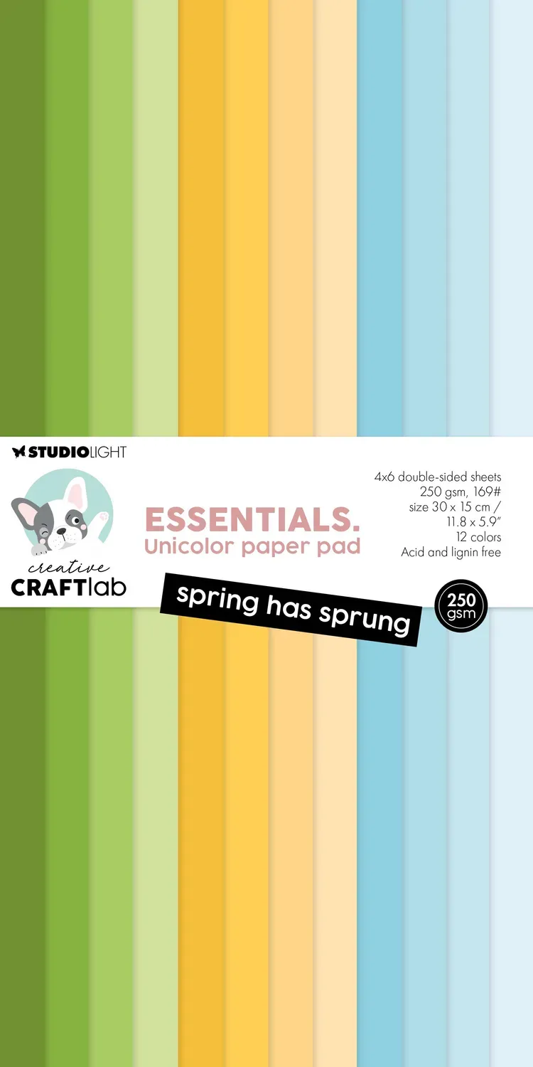 Creative Craftlab Spring has sprung Papierblock 24 Blatt Unicolor
