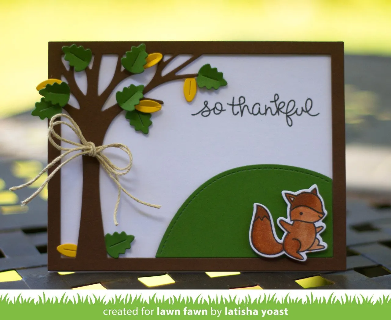 Lawn Fawn Leafy Tree Backdrop Landscape Stanze Baum
