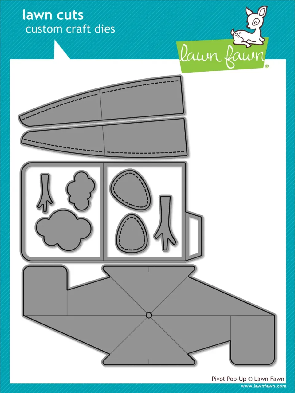 Lawn Fawn Lawn Cuts Pivot Pop-Up Stanzschablonen 4-Panel