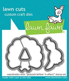 Lawn Fawn Lawn Cuts LF1961 Stanzschablone Peacock Before