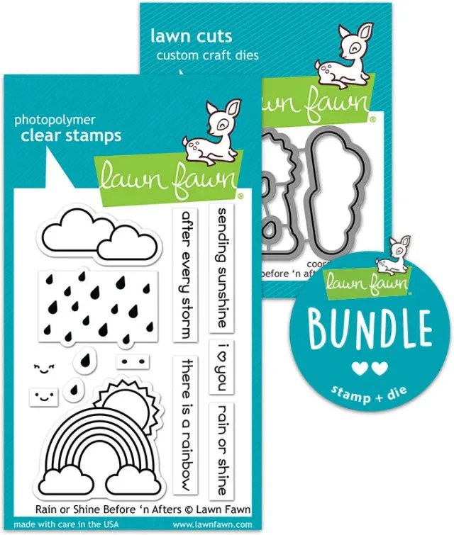 Lawn Fawn Rain or Shine Before 'n Afters Stempel Stanzen Bundle