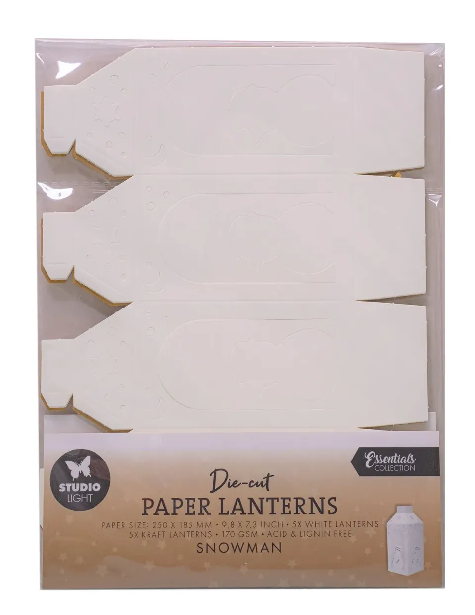 StudioLight Essentials Die-cut Paper Pad Snowman 10 Blatt