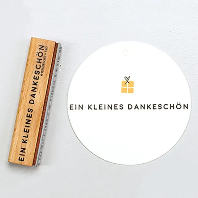 Perlenfischer Ein kleines Dankeschön Stempel Holz 4x72 mm