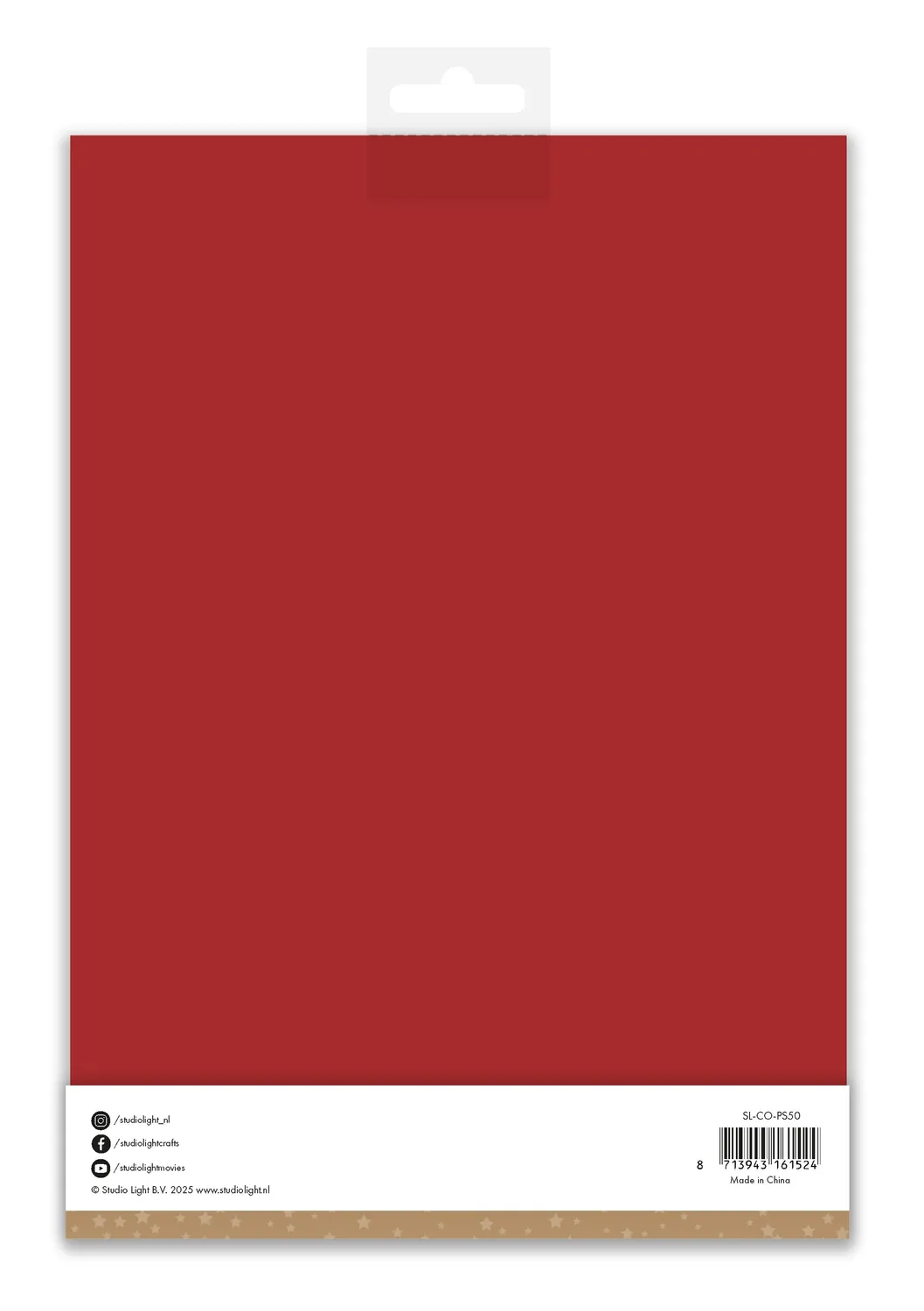 StudioLight Essentials Christmas Red Papierset A4 10 Blatt
