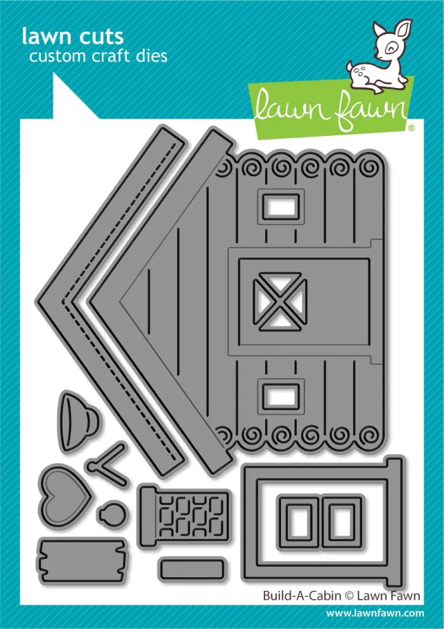 Lawn Fawn Build-a-Cabin Stanzschablonen Blockhütte interaktiv