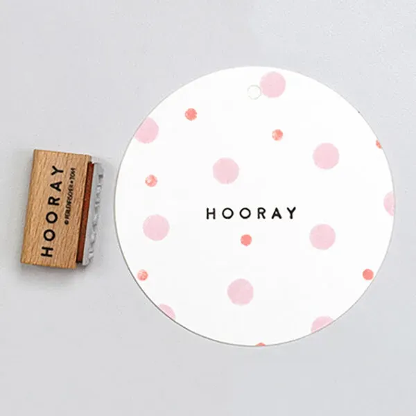 Perlenfischer Hooray Textstempel 3x24 mm Holz