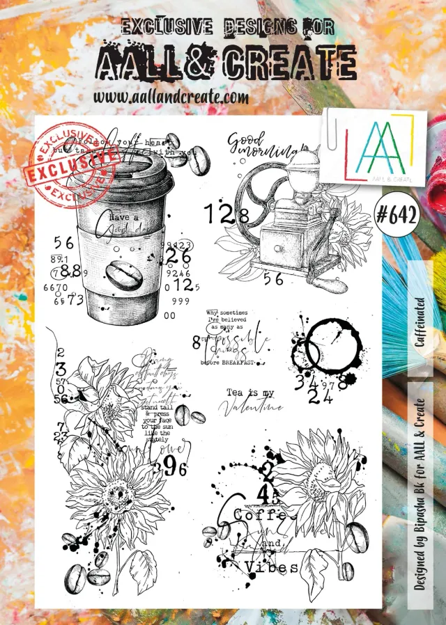 AALL and Create 642 Caffeinated Stempelset A4 klar