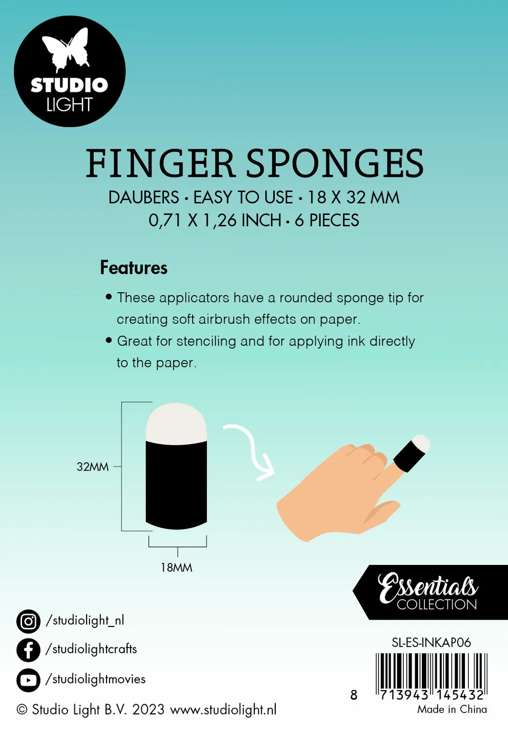 Studio Light Essentials Fingerschwämme Daubers 32x18 mm
