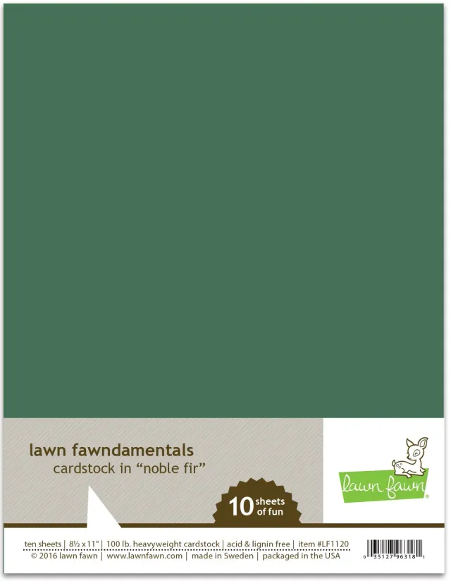 Lawn Fawn Noble Fir Cardstock Tannengrün 10 Blatt