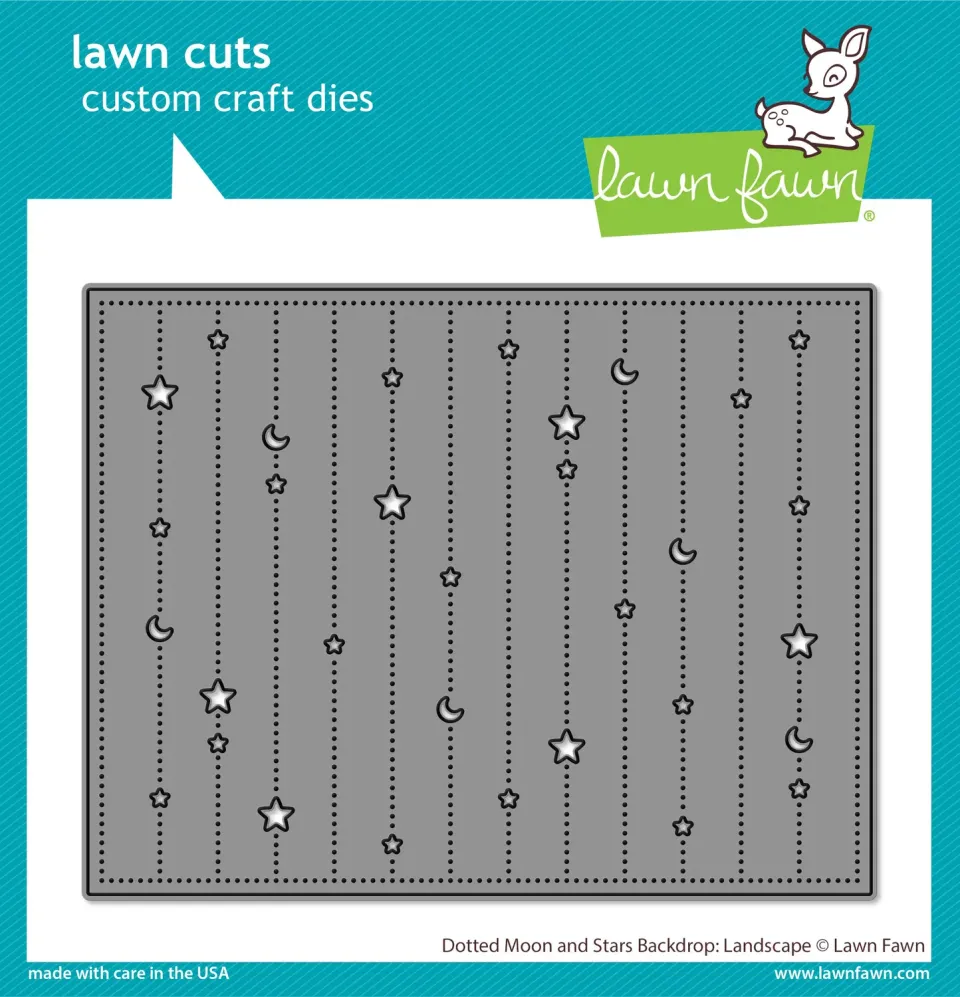 Lawn Fawn Dotted Moon Stars Stanzen Querformat