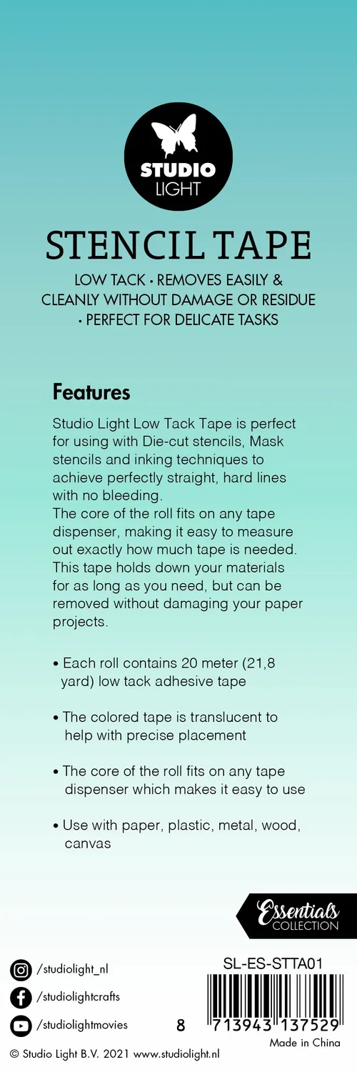 StudioLight Essentials Stencil Tape 15 mm 3 Rollen 20 m