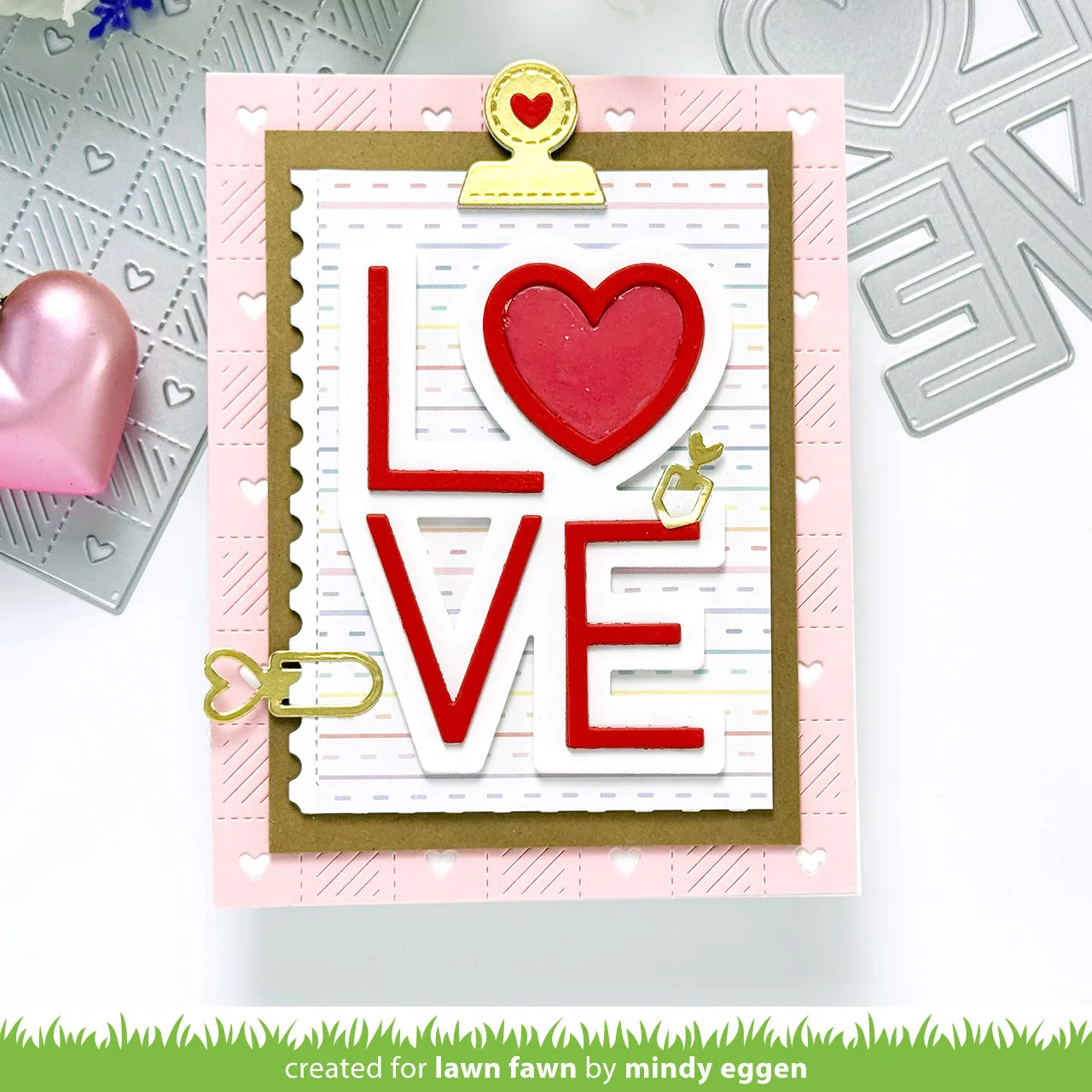 Lawn Fawn Giant Outlined Love Stanzschablonen 5-teilig