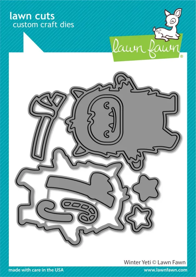 Lawn Fawn Winter Yeti Stanze Yeti mit Zubehör 8tlg