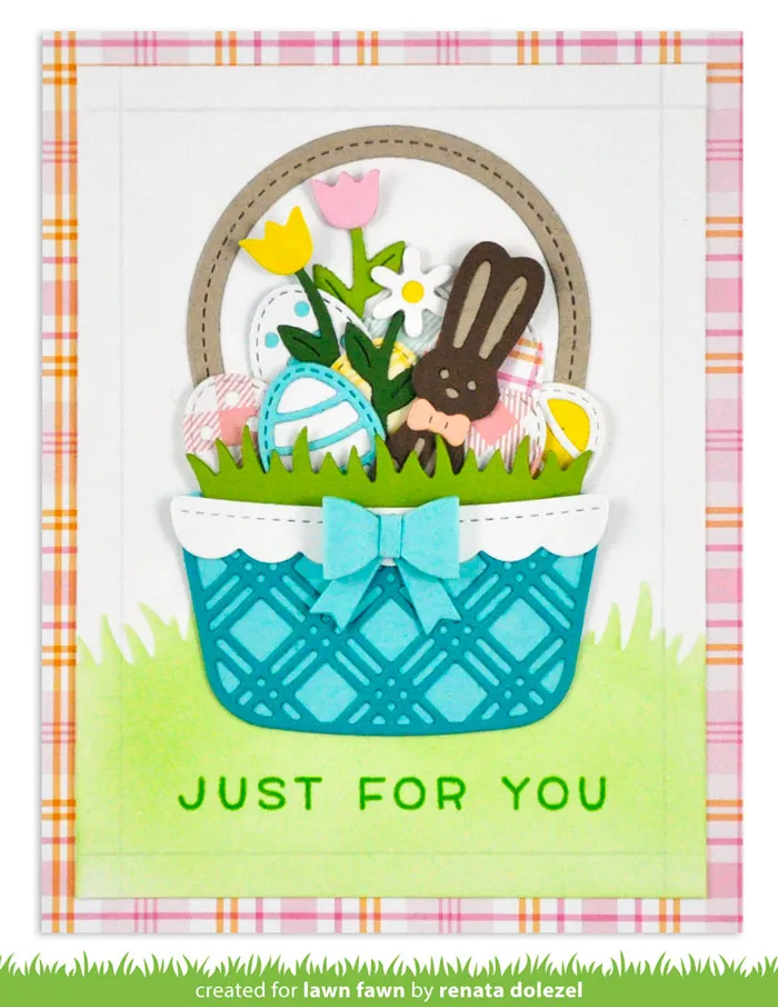 Lawn Fawn Lawn Cuts Build-a-Basket Easter Stanze Ostern