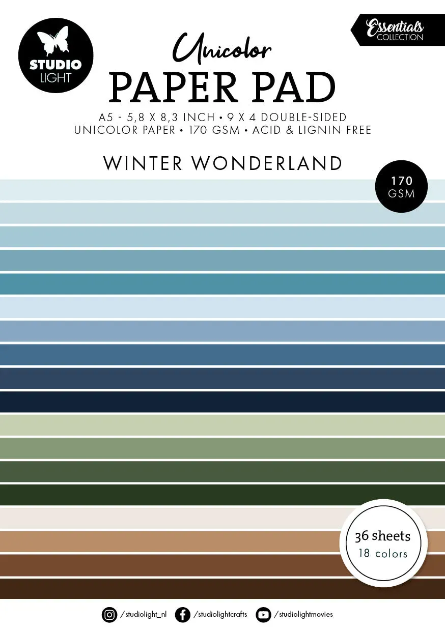 Studio Light Essentials Winter Wonderland Papierblock 36 Blatt