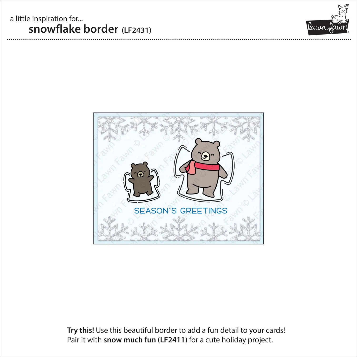 Lawn Fawn Snowflake Border Stanzschablone 15,2 cm