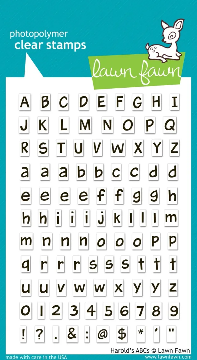 Lawn Fawn Harold's ABCs Stempelset 103-teilig Alphabet
