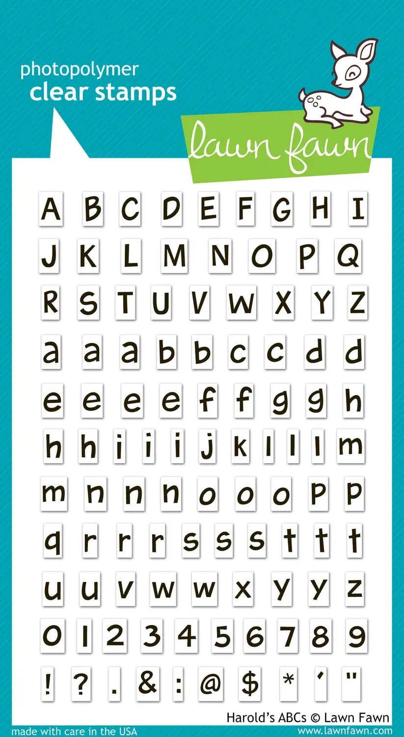 Lawn Fawn Harold's ABCs Stempelset 103-teilig Alphabet