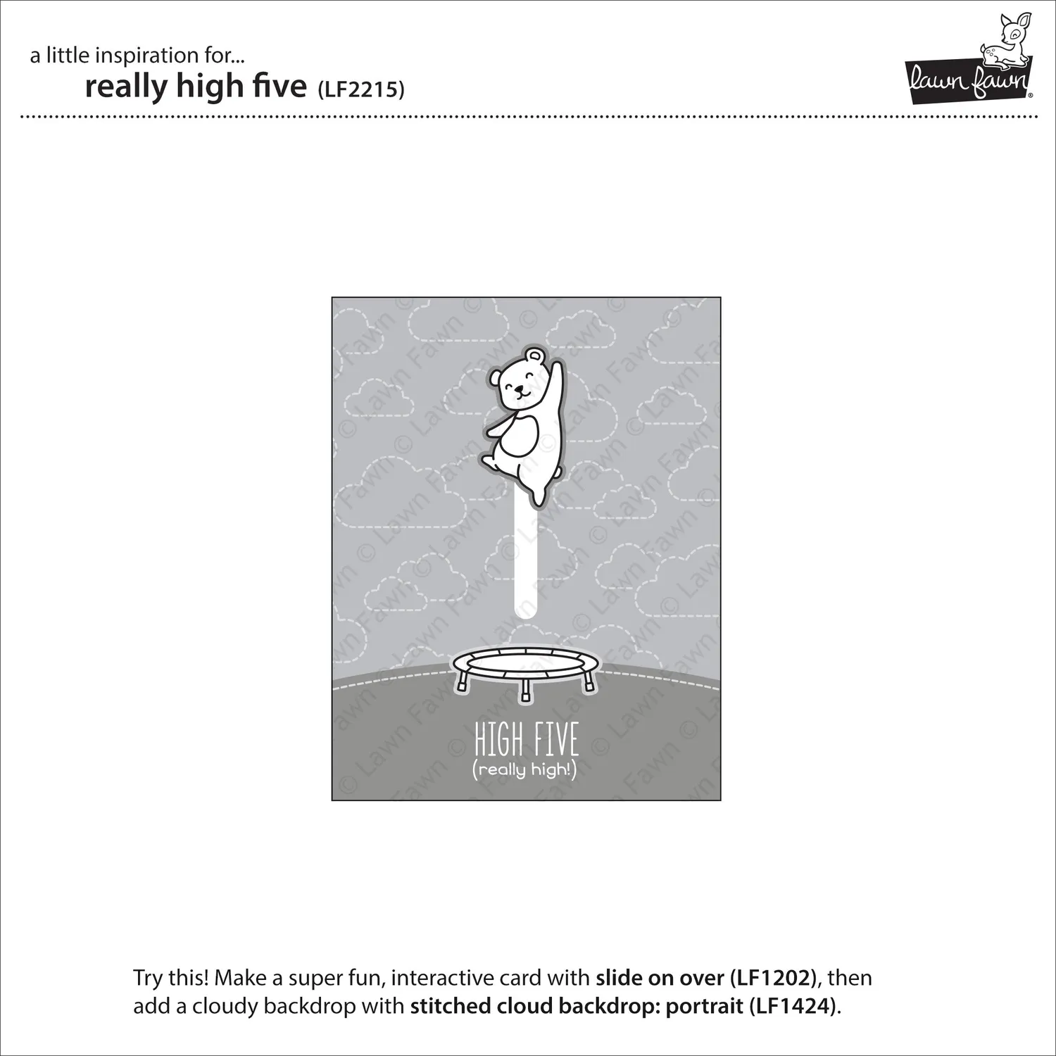 Lawn Fawn Really High Five LF2215 Clear Stempelset Geburtstag