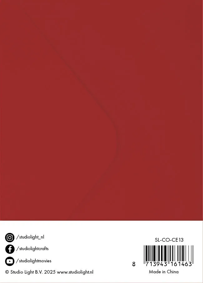 StudioLight Essentials Christmas red Karten und Umschläge A6 20-tlg