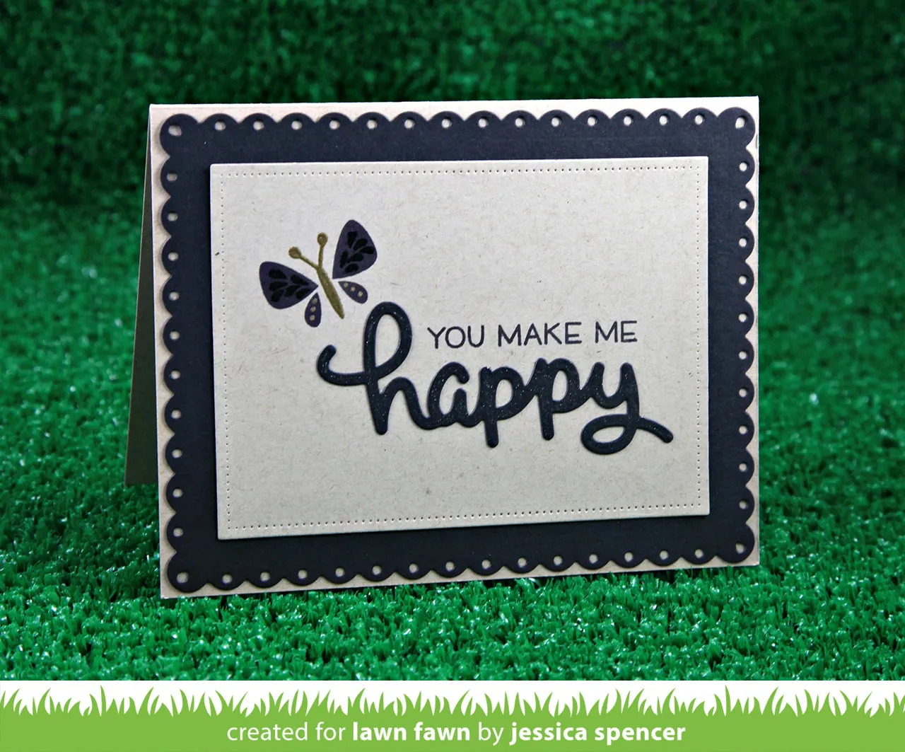Lawn Fawn Scripty Happy LF1366 Stanzschablone Schriftzug
