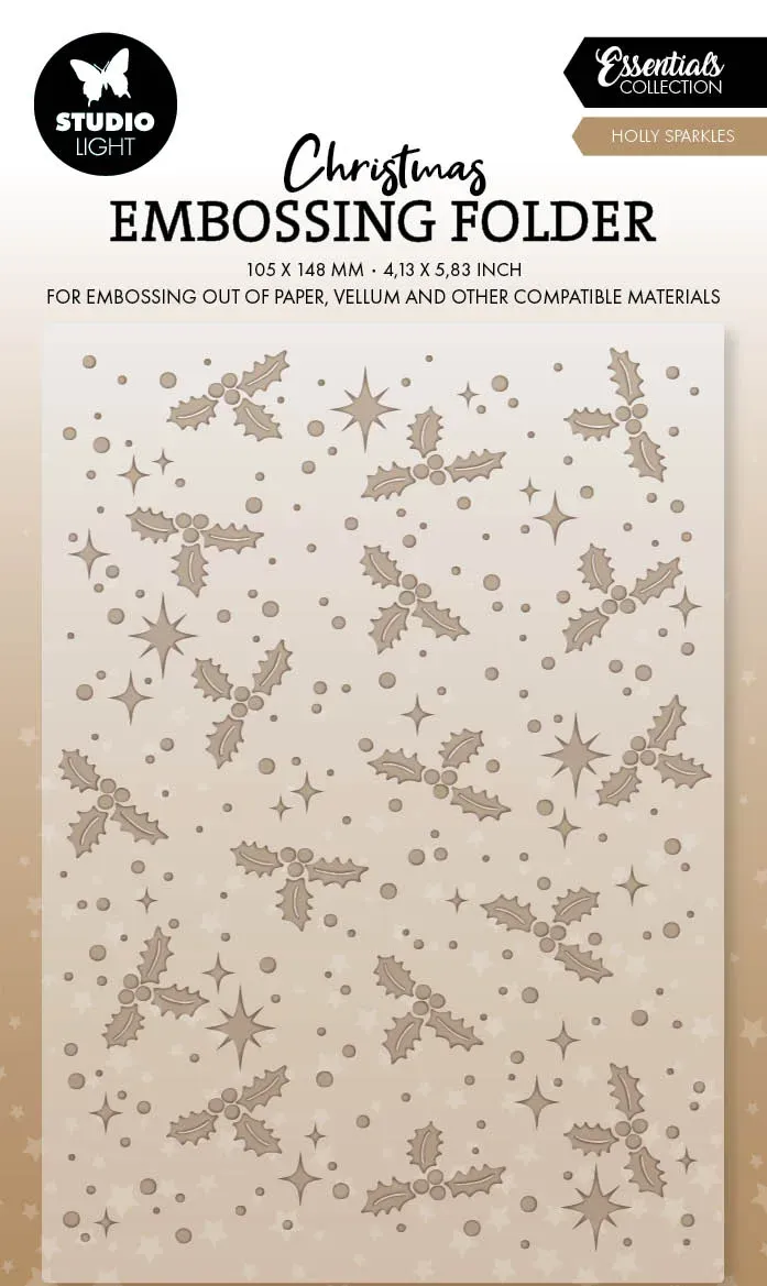 StudioLight Essentials Holly Sparkles Prägefolder A6