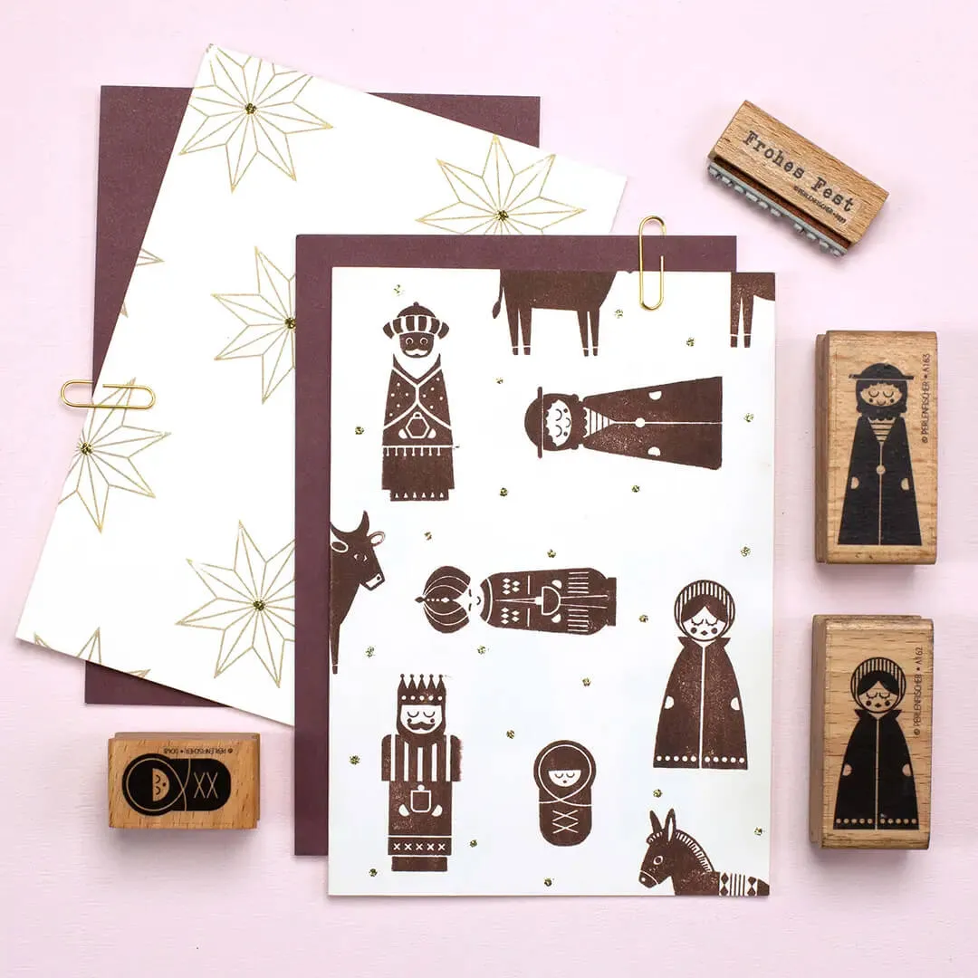 Perlenfischer Paperstar XL Stempel Stern 37 x 37 mm