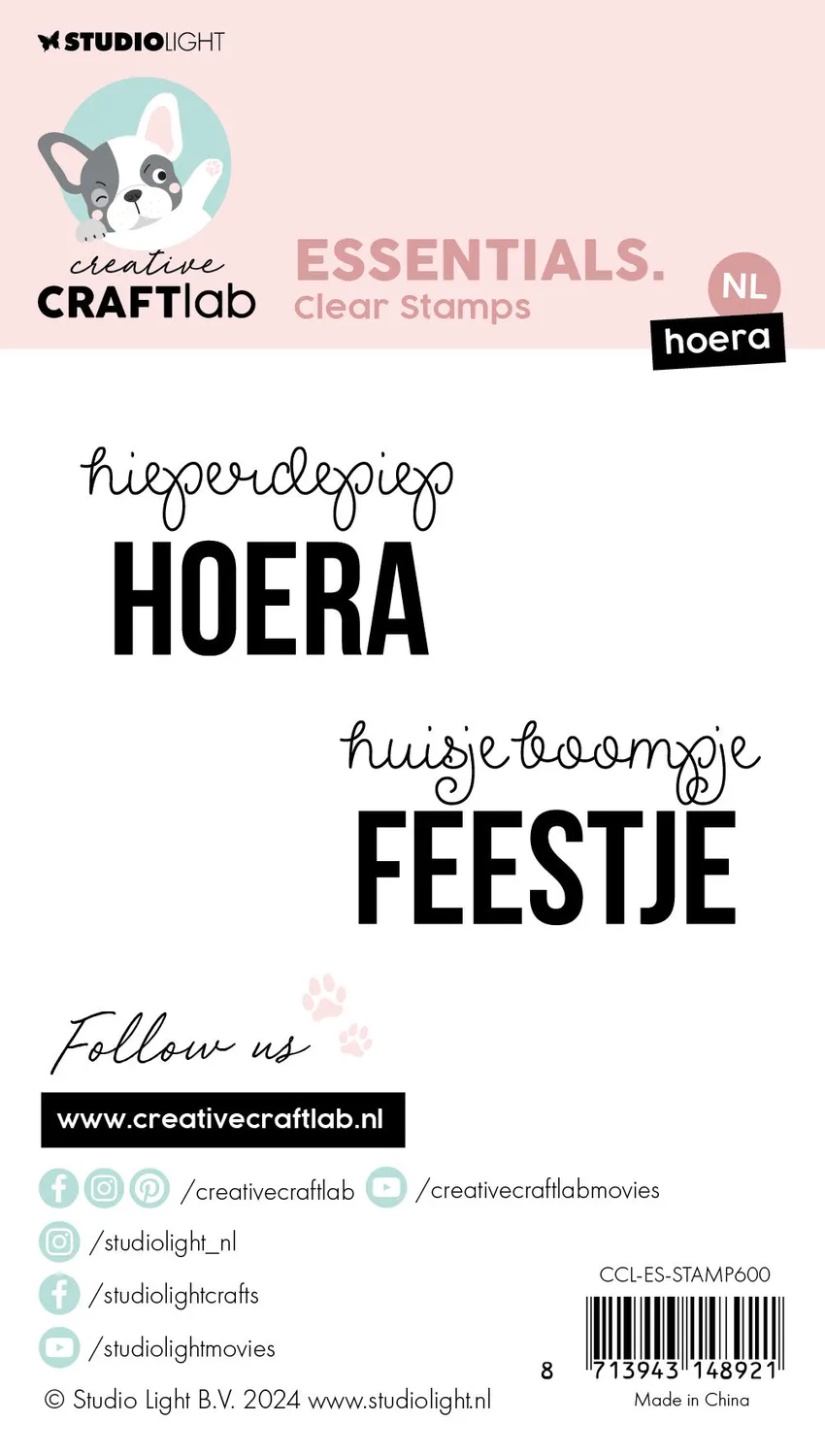 Creative Craftlab Essentials Clear Stamp Hoera