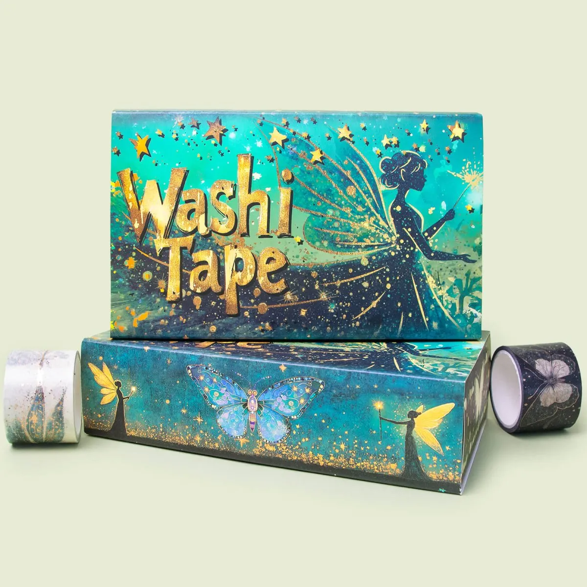 Ieebee Fairy Washi Tape Set 14 Rollen gold Sterne