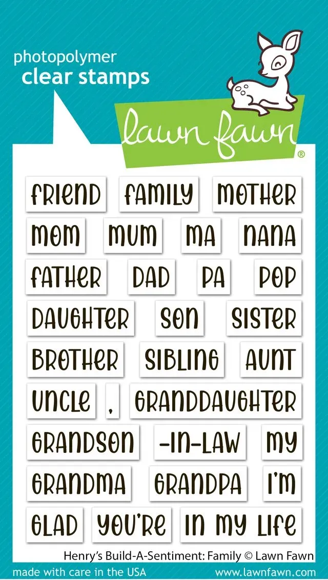 Lawn Fawn Henry's Build-A-Sentiment Family LF3509 Stempel
